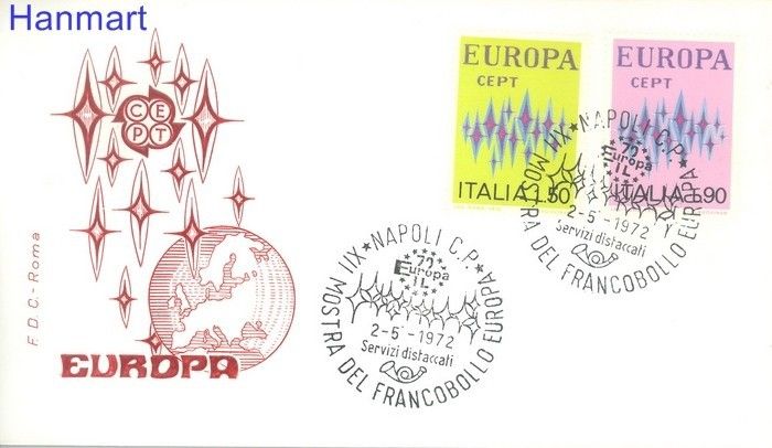 Znaczek Włochy 1972 Mi 1364-1365 FDC