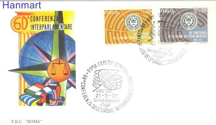 Znaczek Włochy 1972 FDC