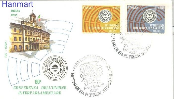 Znaczek Włochy 1972 FDC
