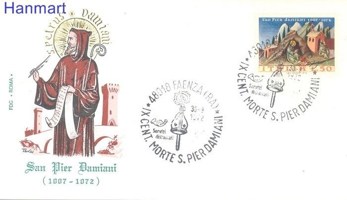 Znaczek Włochy 1972 FDC