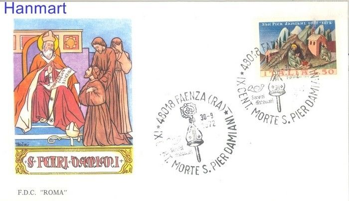 Znaczek Włochy 1972 FDC