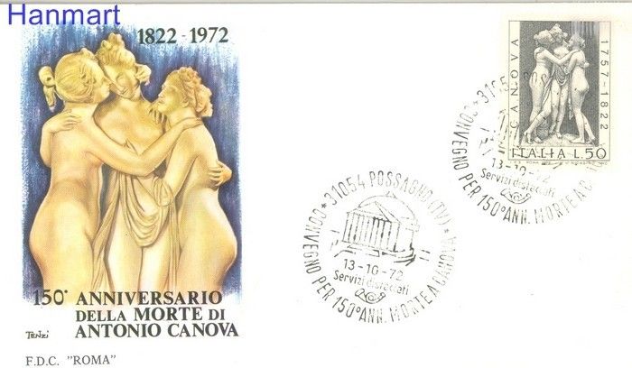 Znaczek Włochy 1972 Mi 1376 FDC