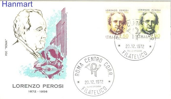 Znaczek Włochy 1972 Mi 1385-1386 FDC