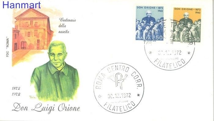 Znaczek Włochy 1972 Mi 1387-1388 FDC