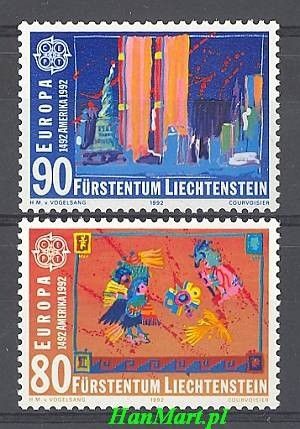Znaczek Liechtenstein 1991 Mi 1033-1034 Czyste **