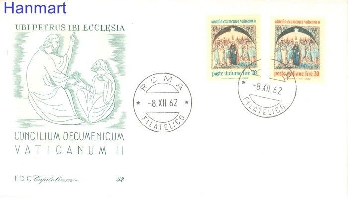 Znaczek Włochy 1962 Mi 1135-1136 FDC