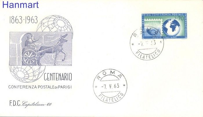 Znaczek Włochy 1963 Mi 1144 FDC