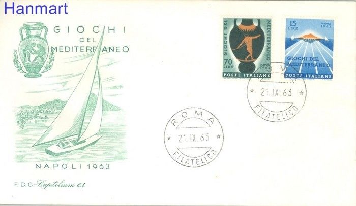 Znaczek Włochy 1963 Mi 1151-1152 FDC