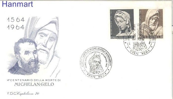 Znaczek Włochy 1964 Mi 1159-1160 FDC