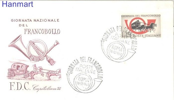 Znaczek Włochy 1960 FDC