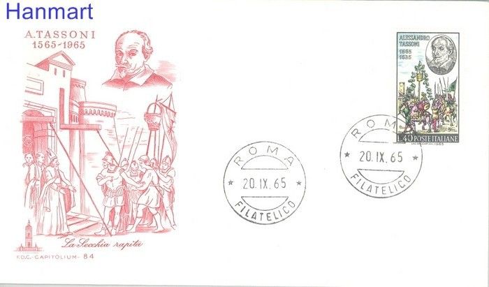 Znaczek Włochy 1965 FDC
