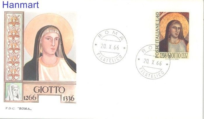 Znaczek Włochy 1966 Mi 1217 FDC
