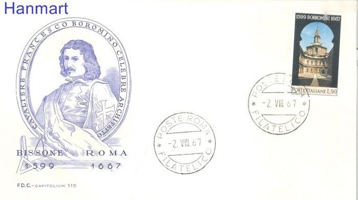 Znaczek Włochy 1967 Mi 1240 FDC