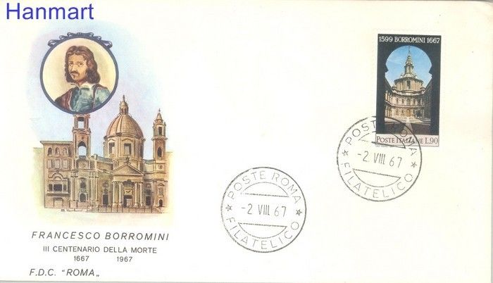 Znaczek Włochy 1967 Mi 1240 FDC