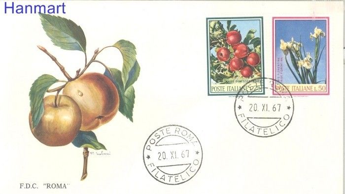 Znaczek Włochy 1967 Mi 1247-1248 FDC