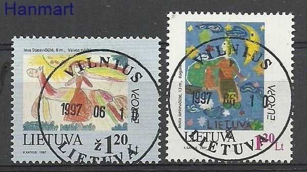 Znaczek Litwa 1997 Mi 636-637 Stemplowane