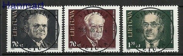 Znaczek Litwa 1999 Mi 689-691 Stemplowane