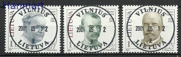 Znaczek Litwa 2001 Mi 753-755 Stemplowane