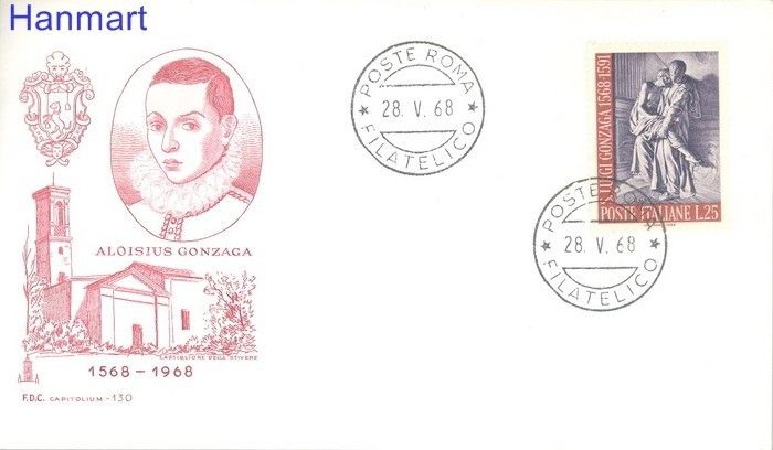 Znaczek Włochy 1968 Mi 1274 FDC