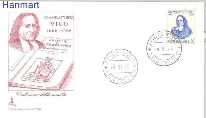 Znaczek Włochy 1968 Mi 1277 FDC