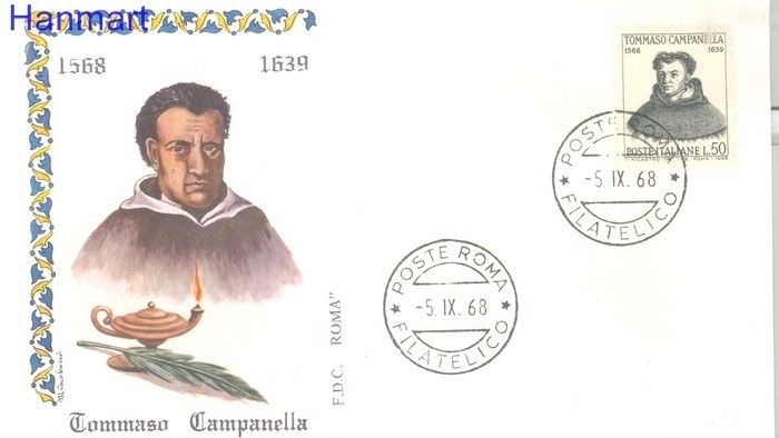 Znaczek Włochy 1968 Mi 1280 FDC