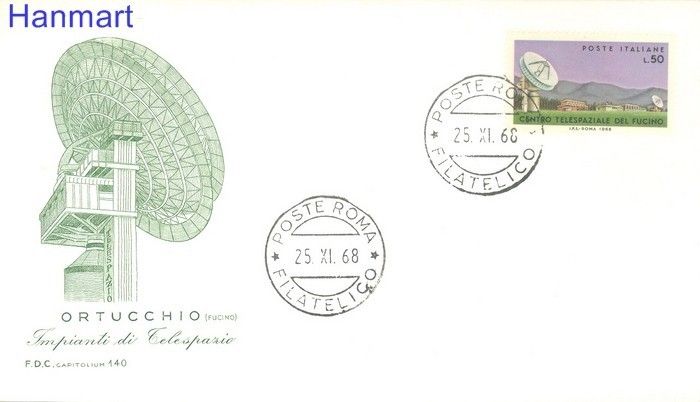 Znaczek Włochy 1968 Mi 1290 FDC