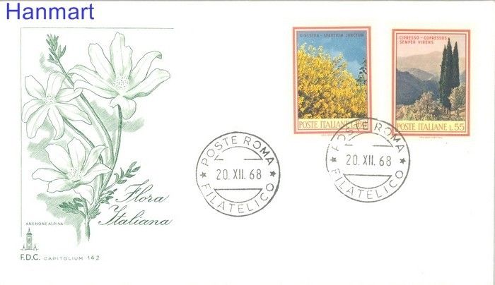 Znaczek Włochy 1968 FDC