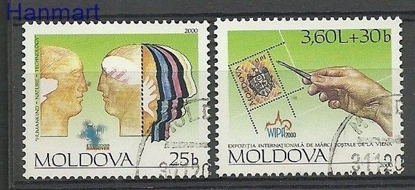 Znaczek Mołdawia 2000 Mi 364-365 Stemplowane