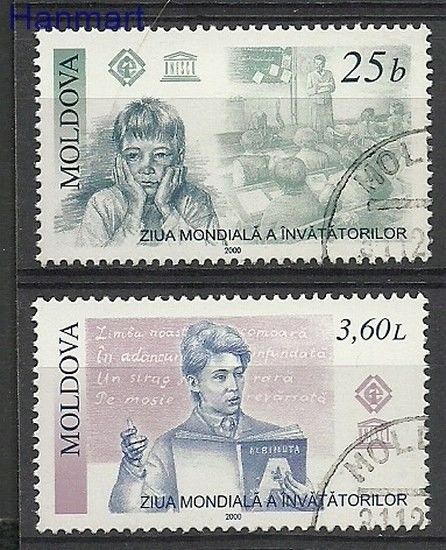 Znaczek Mołdawia 2000 Mi 373-374 Stemplowane