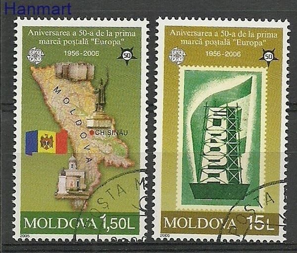 Znaczek Mołdawia 2005 Mi 517-518 Stemplowane