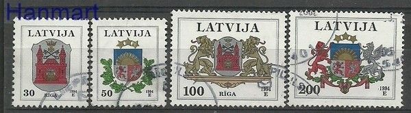 Znaczek Łotwa 1994 Mi 389-392 Stemplowane