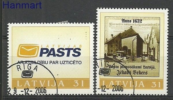 Znaczek Łotwa 2006 Mi 676-677 Stemplowane