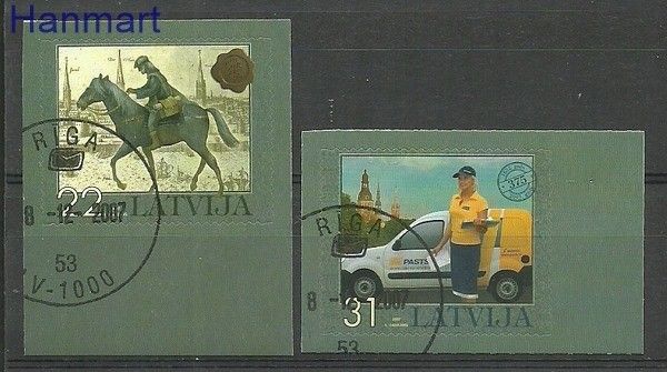 Znaczek Łotwa 2007 Mi 711-712 Stemplowane