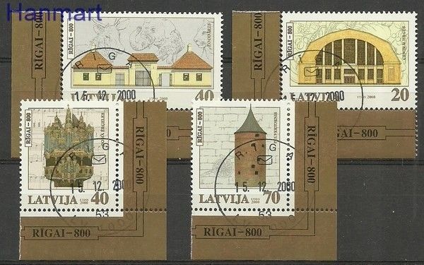 Znaczek Łotwa 2000 Mi 523-526 Stemplowane