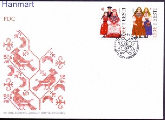 Znaczek Estonia 2015 Mi 820-821 FDC