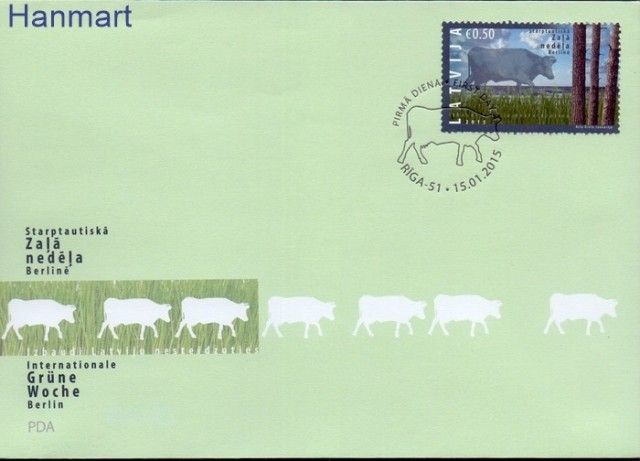 Znaczek Łotwa 2015 Mi 934 FDC