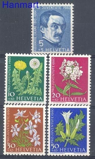 Znaczek Szwajcaria 1960 Mi 722-726 Czyste **