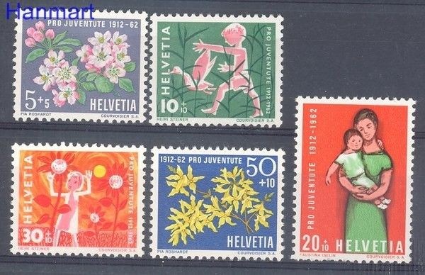 Znaczek Szwajcaria 1962 Mi 758-762 Czyste **
