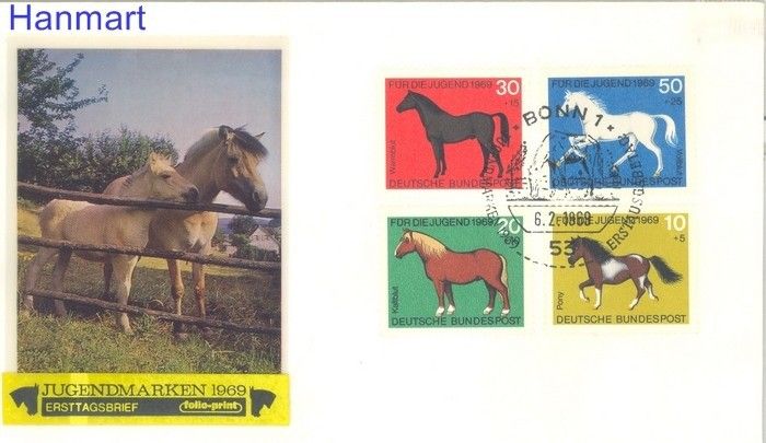 Znaczek Niemcy 1969 FDC
