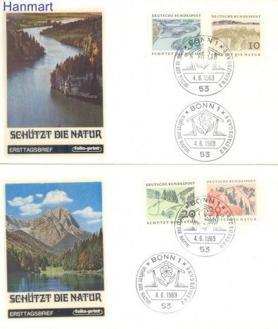 Znaczek Niemcy 1969 FDC
