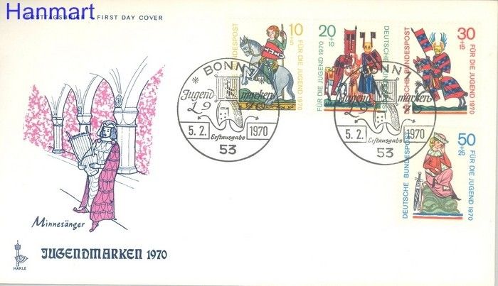 Znaczek Niemcy 1970 FDC