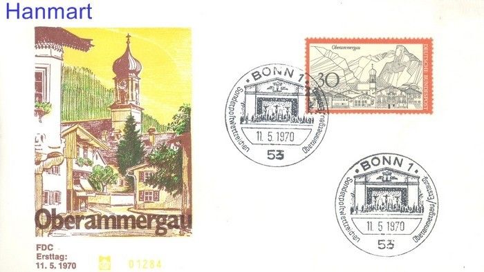Znaczek Niemcy 1970 FDC