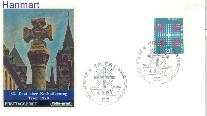 Znaczek Niemcy 1970 FDC