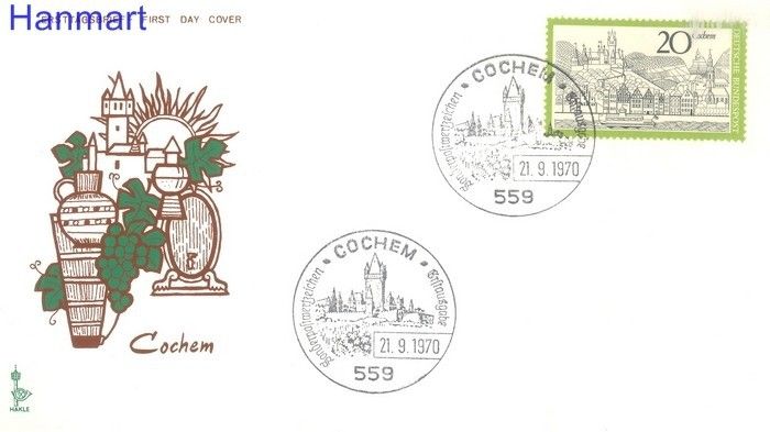 Znaczek Niemcy 1970 FDC