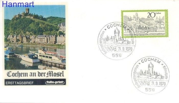 Znaczek Niemcy 1970 FDC