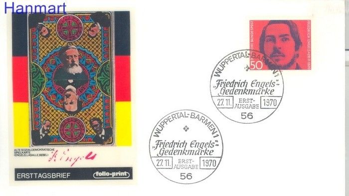 Znaczek Niemcy 1970 FDC
