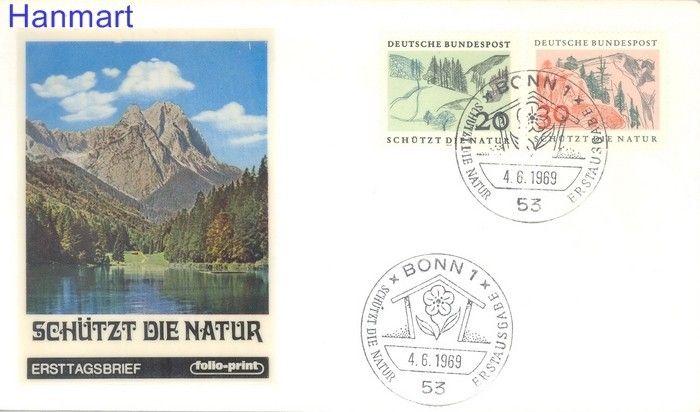 Znaczek Niemcy 1969 FDC