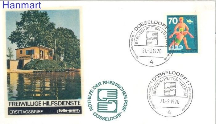 Znaczek Niemcy 1970 FDC