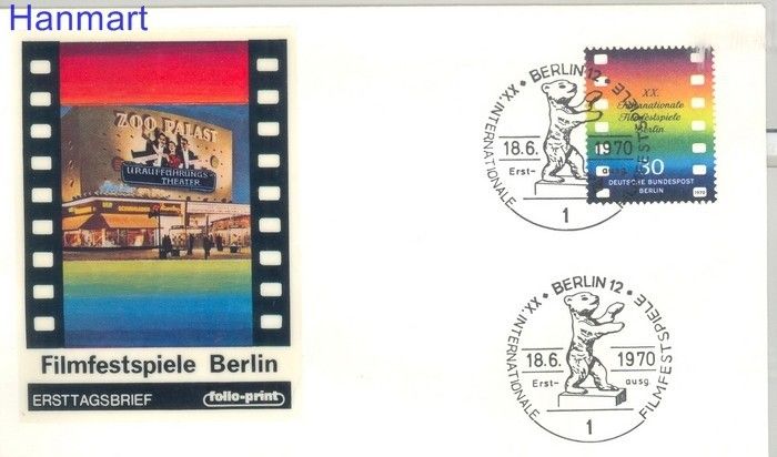 Znaczek Berlin Niemcy 1970 FDC