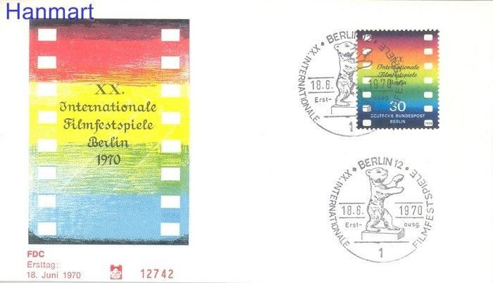 Znaczek Berlin Niemcy 1970 FDC